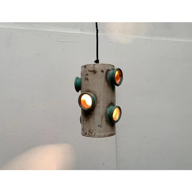 Mid-Century Studio Pottery Ceramic Pendant Lamp from Palette Design, 1960s, Set of 3 For Sale - Image 6 of 18