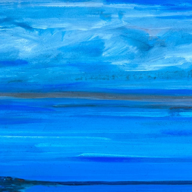 Contemporary Original Abstract Seascape Painting /Pastel Signed For Sale - Image 4 of 7