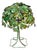 1960s Italian Polychromed Tole Grapevine Topiary Table Lamp For Sale