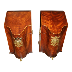 Pair of George III Antique Style Mahogany Knife Boxes Made by Southhampton