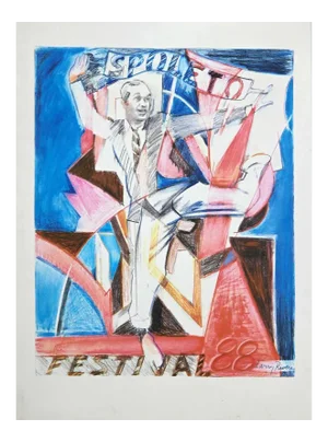 Larry Rivers, Spoleto Festival, Lithograph, 1988