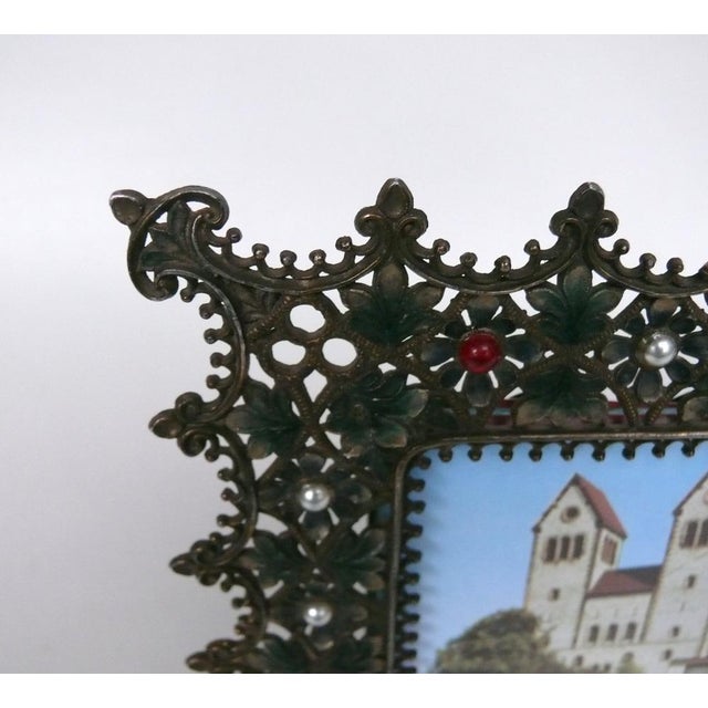 Metal Art Nouveau Picture Frame, Italy, 1890s For Sale - Image 7 of 18