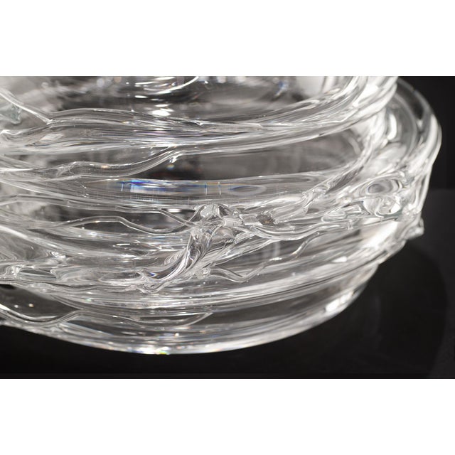 Glass Drop Honey Vase in Crystal Glass, 1990s For Sale - Image 7 of 9