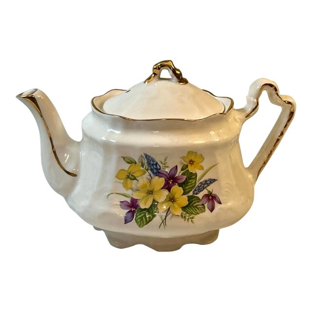 Mid 20th Century Arthur Wood Engraved Tea Pot For Sale