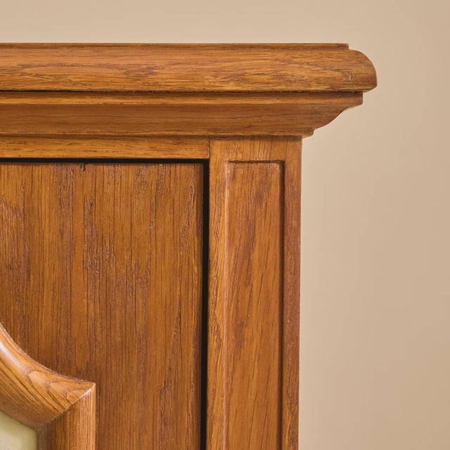 French Cerused Oak Parchment Cabinet in the Style of Jean-Charles Moreux, 1940s For Sale - Image 11 of 11
