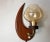 Metal Scandinavian Teak and Smoked Glass Moon Sconce, 1960s For Sale - Image 7 of 7