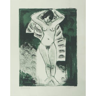 Roger Crusat, Nu à la serviette, Lithograph For Sale