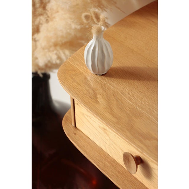 Vintage Oak Tripod Console Table, 1960s For Sale - Image 12 of 18