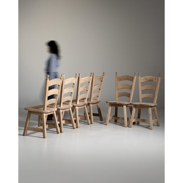 Set of Six Oak Dining Chairs, Antique, France, Circa 1970 For Sale - Image 18 of 18
