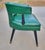 Wood 1960s Emerald Green Tufted Tub Chair Attributed to Lenoir Furniture For Sale - Image 7 of 9