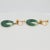 Pair of Vintage 14k Yellow Gold and Spinach Jade Hoop Screw Back Earrings For Sale - Image 9 of 12