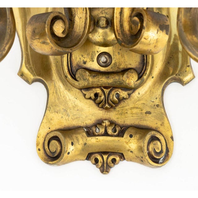 Mid 20th Century French Neoclassical Style Bronze Two-Branch Sconce For Sale - Image 4 of 7