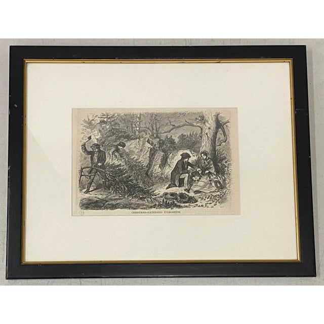 Mid 19th Century Winslow Homer "Gathering Evergreens" London Illustrated News Engraving C.1850 For Sale - Image 12 of 12