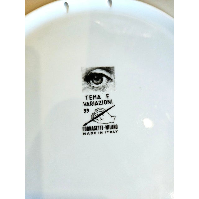 Fornasetti Porcelain Surreal Gold Themes & Variation Plate, Pattern # 39 For Sale - Image 17 of 18