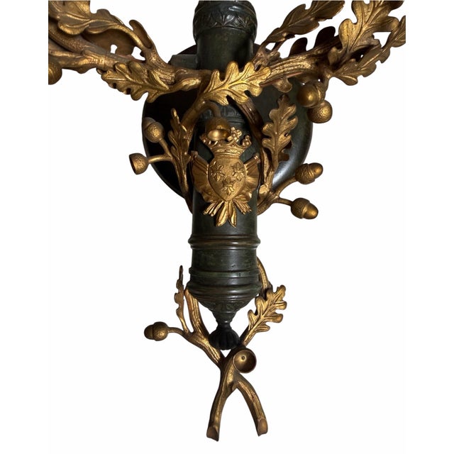 Pair of Louis XVI Style Gilt Bronze Two Light Wall Sconces For Sale In Los Angeles - Image 6 of 6