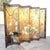1950s 84" Tall Vintage Eight Panel Oriental Asian Gold Folding Screen Room Divider W Birds For Sale - Image 5 of 13