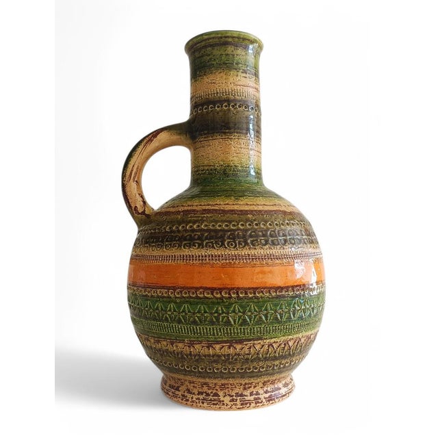 Large Italian Italian Ceramic Vase/Pitcher by Aldo Londi for Bitossi, 1960s For Sale - Image 15 of 15