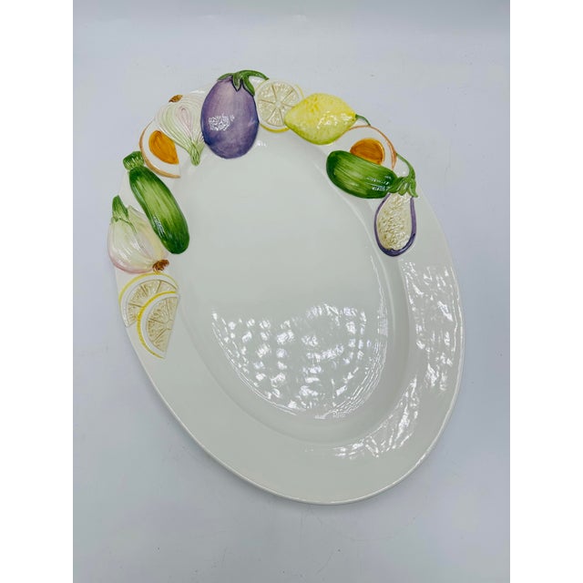 Ceramic Italian Fruit and Vegetable Platter For Sale - Image 7 of 8