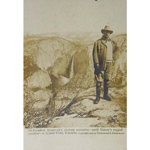 1900 - 1909 Antique 1904 Photograph Teddy Roosevelt Yosemite Postcard For Sale - Image 5 of 5