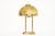 Mid-Century Hollywood Regency Gilt Metal Table Lamp with Scalloped Dome Shade For Sale - Image 11 of 11