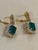 Emerald Hydro Emerald Cut Emerald, 7Ct VS Diamond Dangle/Drop Earrings 18 Kt Gold For Sale - Image 8 of 18