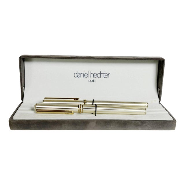 Box with Pens from Daniel Hechter, France, 20th Century, Set of 2 For Sale