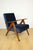 Vintage Navy Blue Velvet Var B-310 Chair in Dark Wood, 1960s For Sale - Image 11 of 12