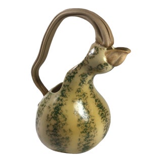 1999 Patricia Garrett Handmade American Pottery Gourd Pitcher For Sale