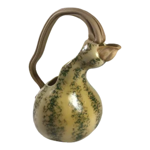 1999 Patricia Garrett Handmade American Pottery Gourd Pitcher