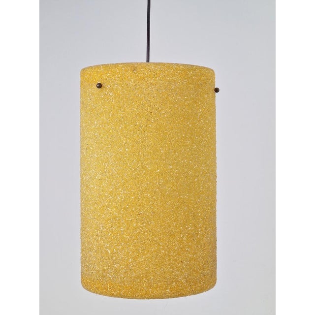 Vintage Yellow Polyester Sugar Tube Lamp, 1960s For Sale - Image 13 of 13
