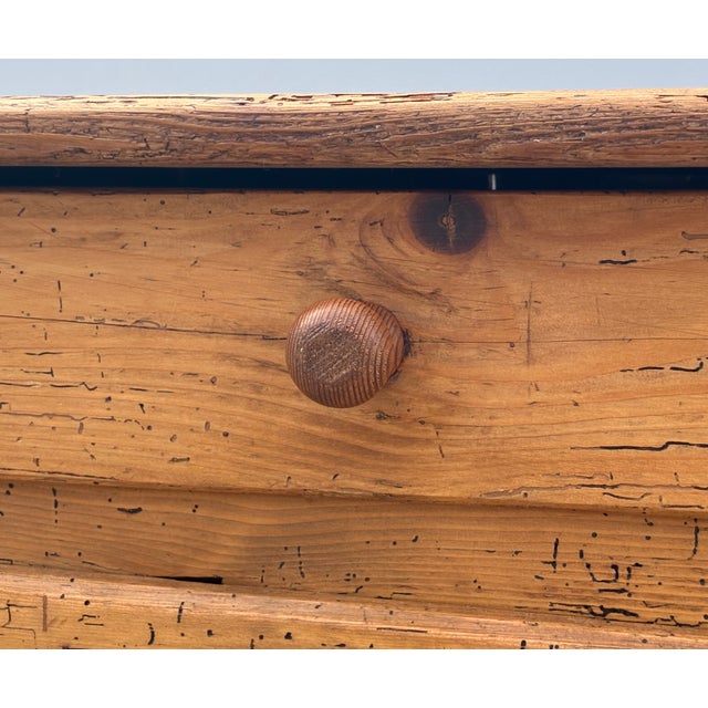 Wood Pine Two Door Two Drawer Dresser Base For Sale - Image 7 of 18