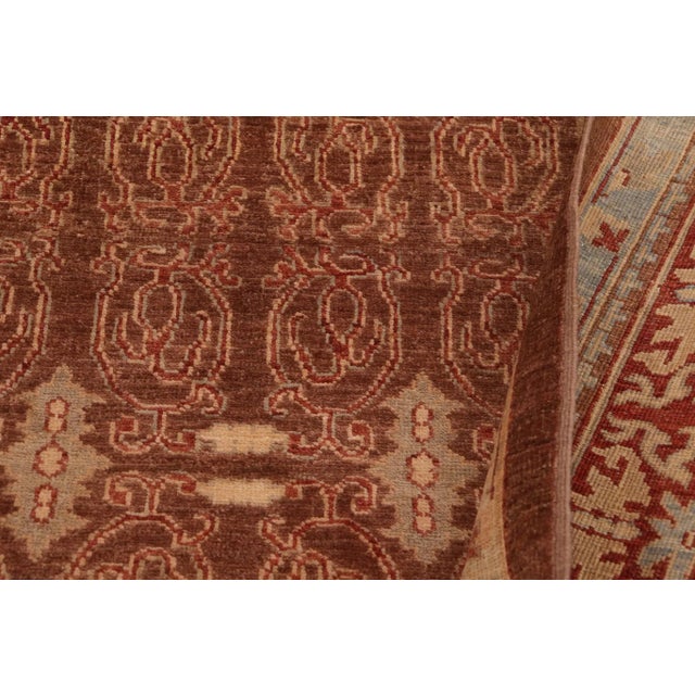 Brown 1990s Oriental Ziegler Brown Rust Hand-Knotted Wool Rug - 8'11'' X 11'9'' For Sale - Image 8 of 8
