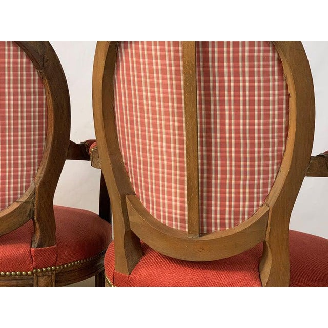French Louis XVI Beechwood Fauteuils - a Pair For Sale - Image 11 of 12