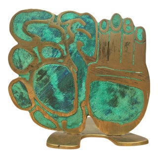 Vintage 1950s Mexican Modernist Pepe Mendoza Attributed Bookend For Sale