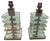 Modernist Art Deco Glass and Nickel Table Lamps from Maison Desny, France, 1930s, Set of 2 For Sale