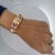 Mid 20th Century Mercedes Signed 14k Gold Ruby & Diamond Art Deco Hidden Watch Bracelet For Sale - Image 12 of 14
