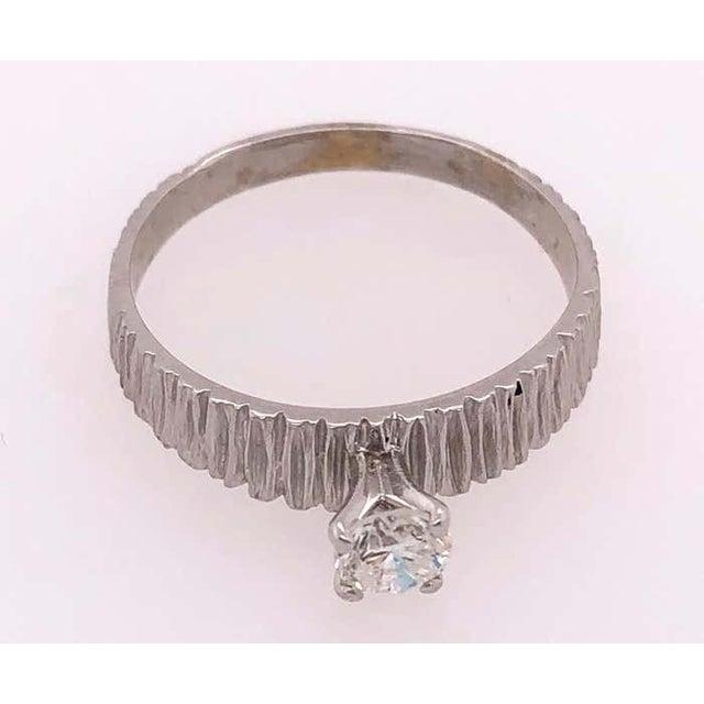 14 Karat White Gold Engagement Ring 0.50 Total Diamond Weight For Sale - Image 9 of 9