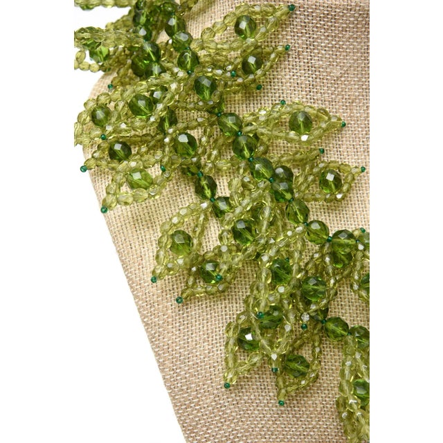Vintage Italian Coppola E Toppo Chartreuse Kelly Green Beaded Wrap Necklace, 1993 For Sale In Miami - Image 6 of 9