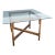 Vintage Boho Chic Rattan Square Glass Top Dining Table For Sale