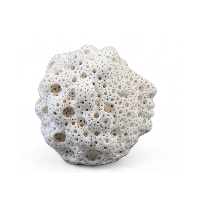 Alexander Ney, White Terracotta Modernist Abstract Sculpture Head Russian Artist Alexander Ney For Sale - Image 9 of 10