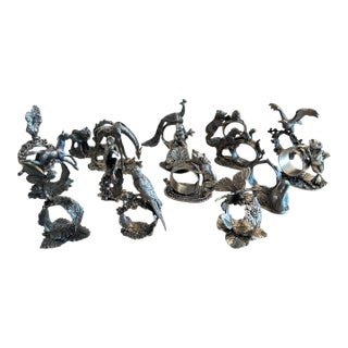 Set of 16 Reed & Barton “1824 Collection” Napkin Rings For Sale