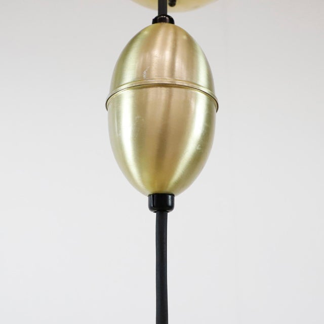 White Mid 20th Century Mexican Pull Down Pendant Light Fixture For Sale - Image 8 of 17