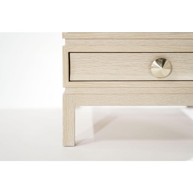 Brown Stacked Bedside Tables in Limed Oak For Sale - Image 8 of 13