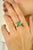 3.63 Carat Emerald Diamond 14k Gold Modern Engagement Ring Size 5.5 For Sale - Image 4 of 11