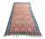 1960s Moroccan Berber Rug, Coral and Teal Geometric Wool, 4'10" × 9'10" For Sale