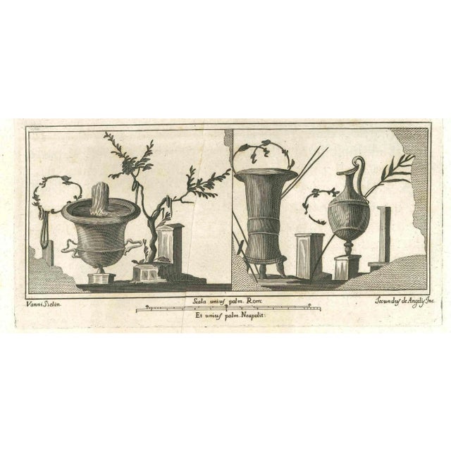After N. Vanni, Ancient Roman Drawings, Original Etching, 18th-Century For Sale