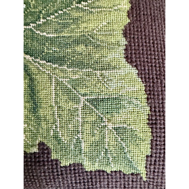 Late 20th Century Vintage “Golden Melon” Needlepoint Pillow in the Style of Lycette Designs With Down Insert For Sale - Image 5 of 11