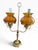 Striking large vintage twin-arm table lamp inspired by the form of a classic antique oil or hurricane lamp. This highly...