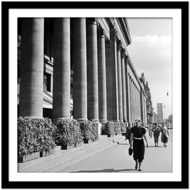 Woman Coming Along the Koenigsbau Palace, Stuttgart Germany, 1935 For Sale - Image 4 of 5
