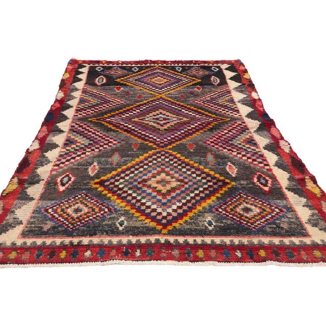 Mid-Century Modern Vintage Persian Lori Rug - 03'11 X 07'08 For Sale - Image 3 of 9